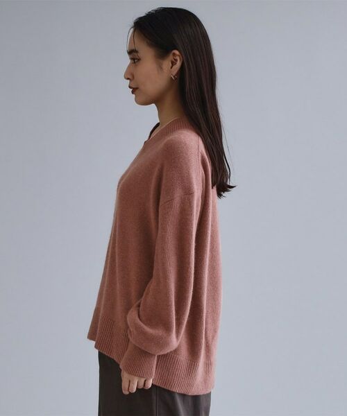 OPAQUE.CLIP / オペーク ドット クリップ ニット・セーター | 【es】フラッフィーウールVネックニット【洗濯機OK】 | 詳細14