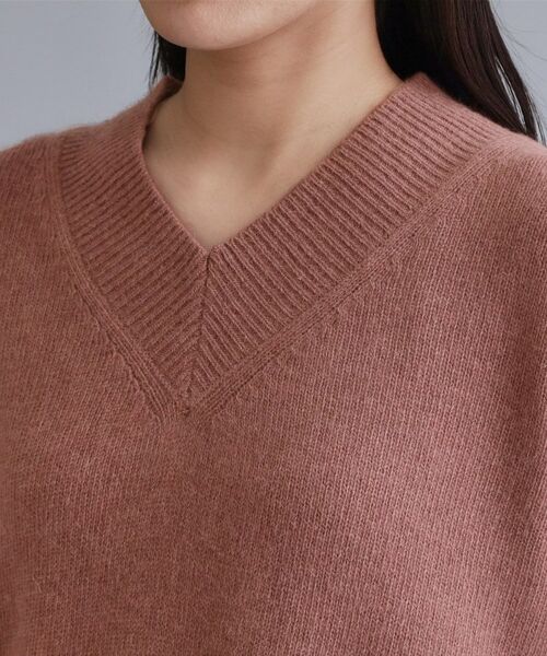 OPAQUE.CLIP / オペーク ドット クリップ ニット・セーター | 【es】フラッフィーウールVネックニット【洗濯機OK】 | 詳細16