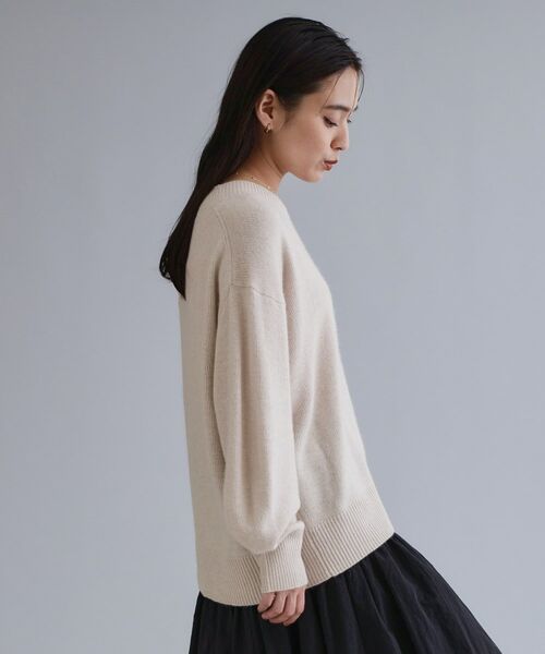 OPAQUE.CLIP / オペーク ドット クリップ ニット・セーター | 【es】フラッフィーウールVネックニット【洗濯機OK】 | 詳細5