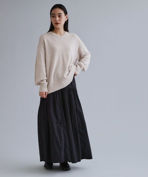 OPAQUE.CLIP / オペーク ドット クリップ ニット・セーター | 【es】フラッフィーウールVネックニット【洗濯機OK】 | 詳細6