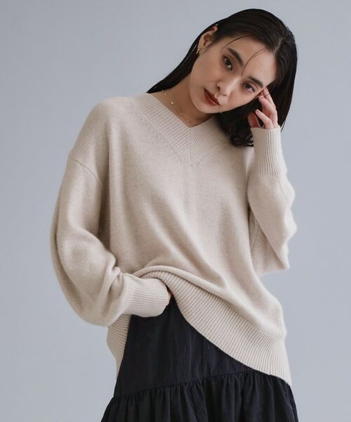 OPAQUE. CLIP/オペーク ドット クリップ 【es】フラッフィーウールVネックニット【洗濯機洗い可】 ライトベージュ(051) 00(00) OPAQUE. CLIP/オペーク ドット クリップ 【es】フラッフィーウールVネックニット【洗濯機洗い可】 ライトベージュ(051) 00(00)