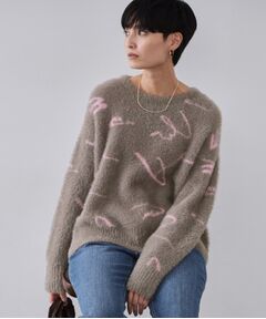 OPAQUE.CLIP / オペーク ドット クリップ ニット・セーター | アート柄シャギーニット【洗濯機OK】