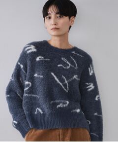 OPAQUE.CLIP / オペーク ドット クリップ ニット・セーター | アート柄シャギーニット【洗濯機OK】