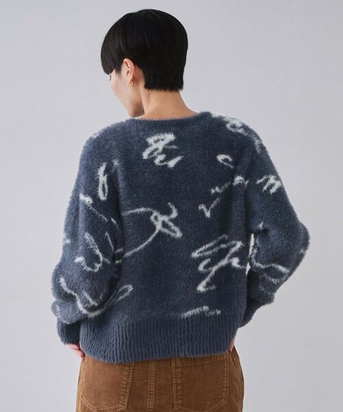 OPAQUE.CLIP / オペーク ドット クリップ ニット・セーター | アート柄シャギーニット【洗濯機OK】 | 詳細11