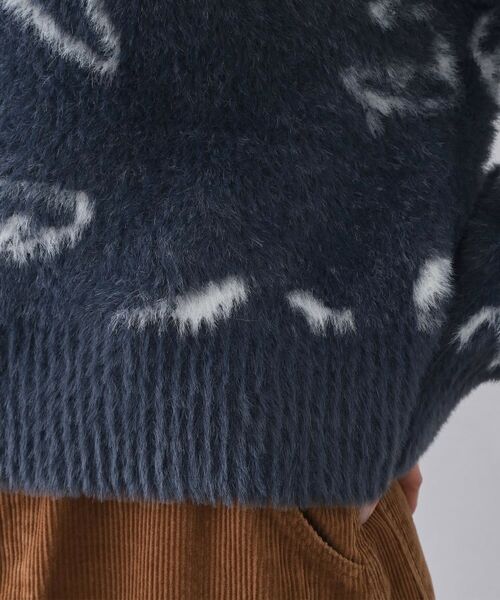 OPAQUE.CLIP / オペーク ドット クリップ ニット・セーター | アート柄シャギーニット【洗濯機OK】 | 詳細14