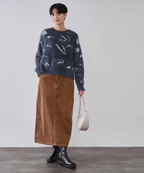 OPAQUE.CLIP / オペーク ドット クリップ ニット・セーター | アート柄シャギーニット【洗濯機OK】 | 詳細6