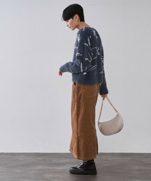 OPAQUE.CLIP / オペーク ドット クリップ ニット・セーター | アート柄シャギーニット【洗濯機OK】 | 詳細7