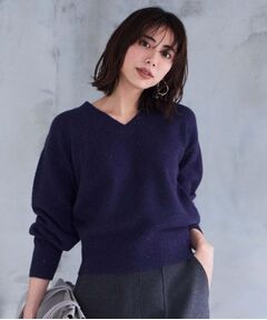 OPAQUE.CLIP / オペーク ドット クリップ ニット・セーター | Vネックラメニット【洗濯機OK】