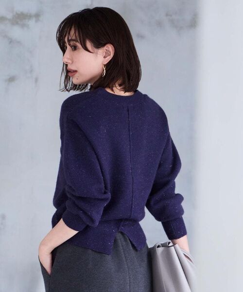 OPAQUE.CLIP / オペーク ドット クリップ ニット・セーター | Vネックラメニット【洗濯機OK】 | 詳細2
