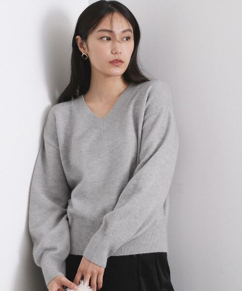 OPAQUE.CLIP / オペーク ドット クリップ ニット・セーター | Vネックラメニット【洗濯機OK】 | 詳細22