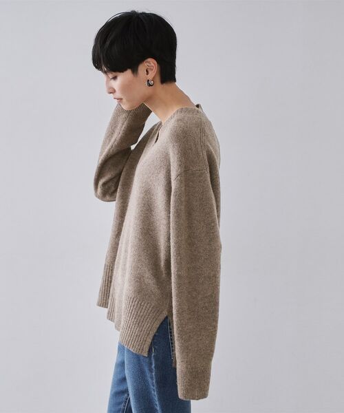 OPAQUE.CLIP / オペーク ドット クリップ ニット・セーター | リラクシーVネックミドルゲージニット【洗える】 | 詳細10