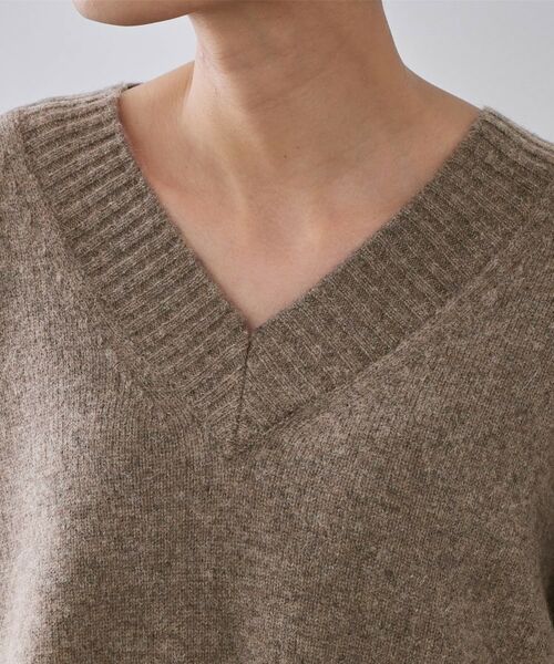 OPAQUE.CLIP / オペーク ドット クリップ ニット・セーター | リラクシーVネックミドルゲージニット【洗える】 | 詳細12