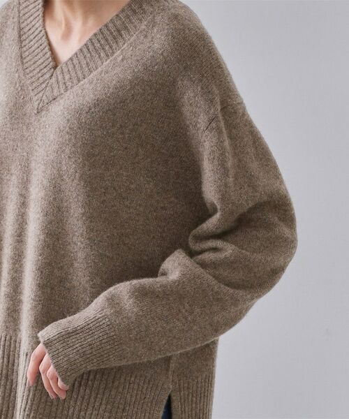 OPAQUE.CLIP / オペーク ドット クリップ ニット・セーター | リラクシーVネックミドルゲージニット【洗える】 | 詳細17