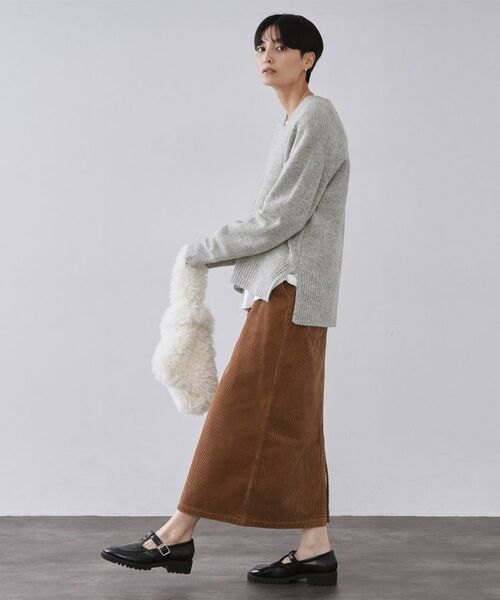 OPAQUE.CLIP / オペーク ドット クリップ ニット・セーター | リラクシーVネックミドルゲージニット【洗える】 | 詳細3