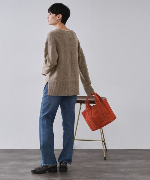 OPAQUE.CLIP / オペーク ドット クリップ ニット・セーター | リラクシーVネックミドルゲージニット【洗える】 | 詳細7