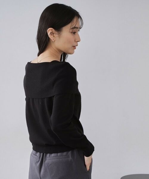 OPAQUE.CLIP / オペーク ドット クリップ ニット・セーター | オフショルダーニット【洗濯機OK】 | 詳細1