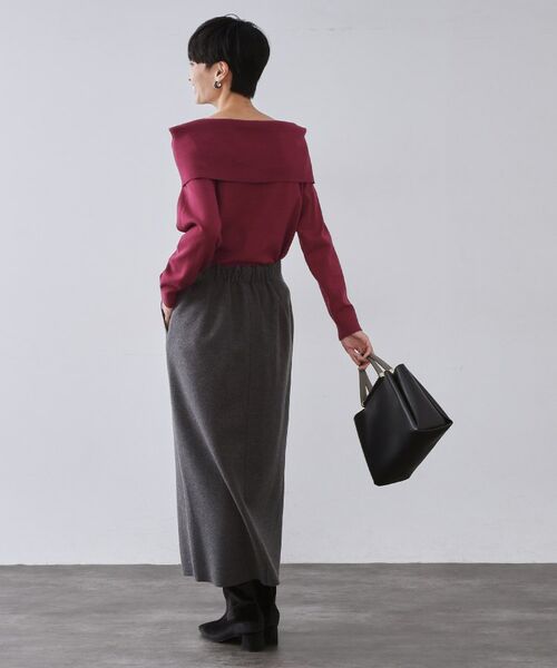 OPAQUE.CLIP / オペーク ドット クリップ ニット・セーター | オフショルダーニット【洗濯機OK】 | 詳細11