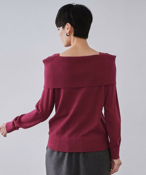 OPAQUE.CLIP / オペーク ドット クリップ ニット・セーター | オフショルダーニット【洗濯機OK】 | 詳細15