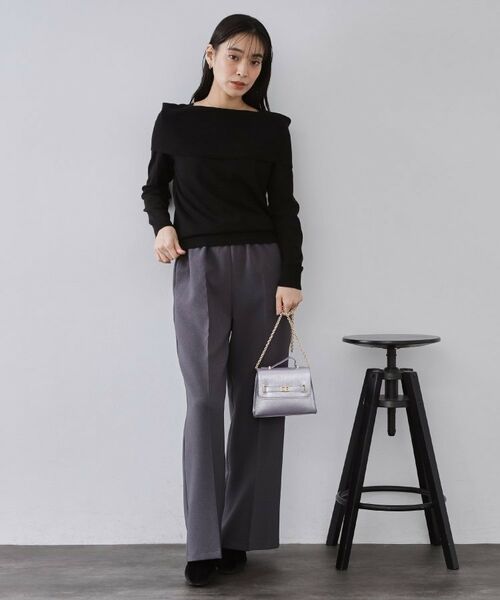 OPAQUE.CLIP / オペーク ドット クリップ ニット・セーター | オフショルダーニット【洗濯機OK】 | 詳細2