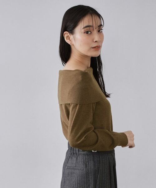OPAQUE.CLIP / オペーク ドット クリップ ニット・セーター | オフショルダーニット【洗濯機OK】 | 詳細5