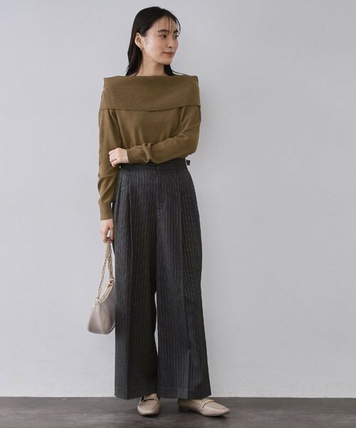 OPAQUE.CLIP / オペーク ドット クリップ ニット・セーター | オフショルダーニット【洗濯機OK】 | 詳細6