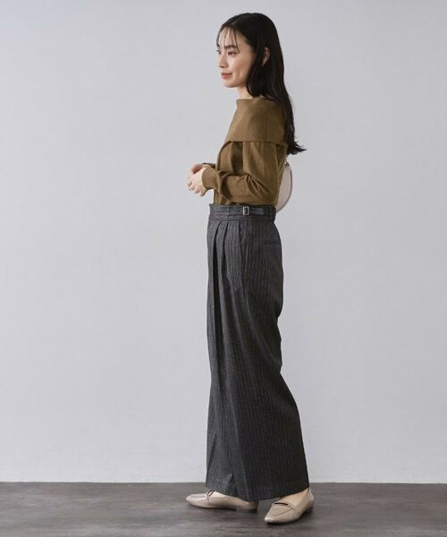 OPAQUE.CLIP / オペーク ドット クリップ ニット・セーター | オフショルダーニット【洗濯機OK】 | 詳細7