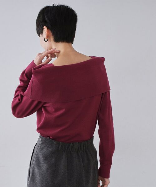 OPAQUE.CLIP / オペーク ドット クリップ ニット・セーター | オフショルダーニット【洗濯機OK】 | 詳細9