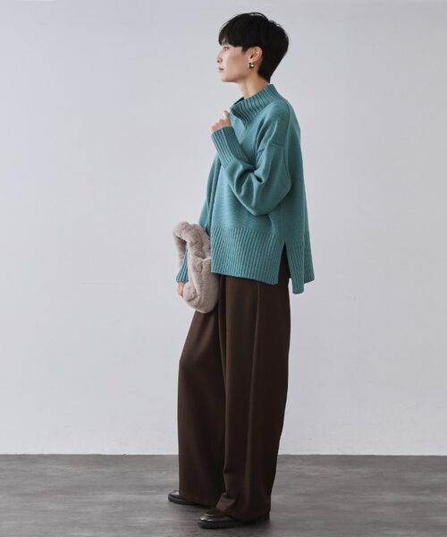 OPAQUE.CLIP / オペーク ドット クリップ ニット・セーター | ハーフジップミドルゲージニット【洗濯機OK】 | 詳細11