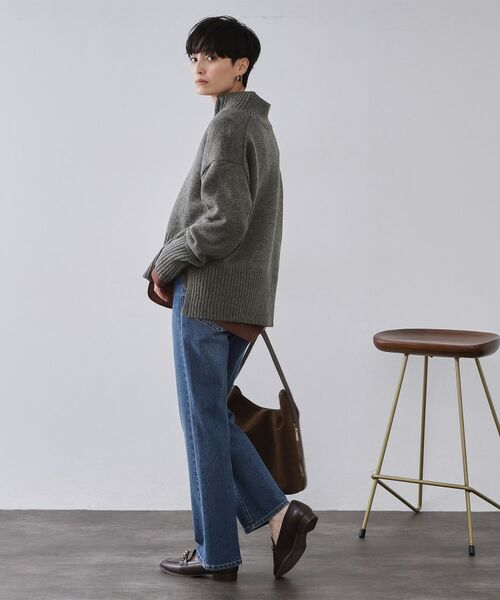 OPAQUE.CLIP / オペーク ドット クリップ ニット・セーター | ハーフジップミドルゲージニット【洗濯機OK】 | 詳細3