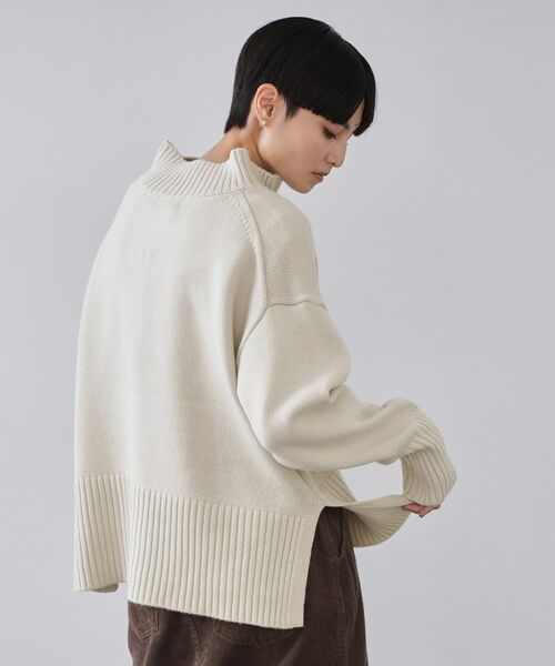 OPAQUE.CLIP / オペーク ドット クリップ ニット・セーター | ハーフジップミドルゲージニット【洗濯機OK】 | 詳細5