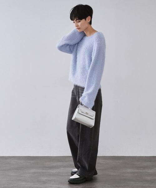 OPAQUE.CLIP / オペーク ドット クリップ ニット・セーター | ラメシャギーニット【洗濯機OK】 | 詳細11