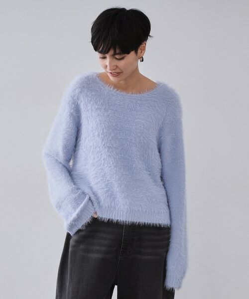 OPAQUE.CLIP / オペーク ドット クリップ ニット・セーター | ラメシャギーニット【洗濯機OK】 | 詳細13