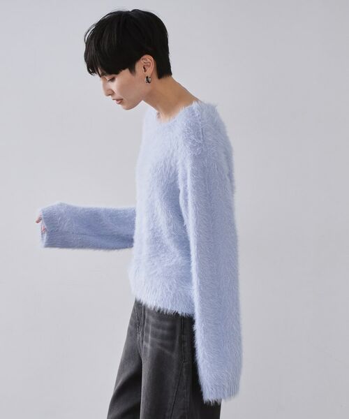 OPAQUE.CLIP / オペーク ドット クリップ ニット・セーター | ラメシャギーニット【洗濯機OK】 | 詳細14