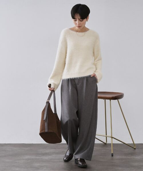 OPAQUE.CLIP / オペーク ドット クリップ ニット・セーター | ラメシャギーニット【洗濯機OK】 | 詳細2