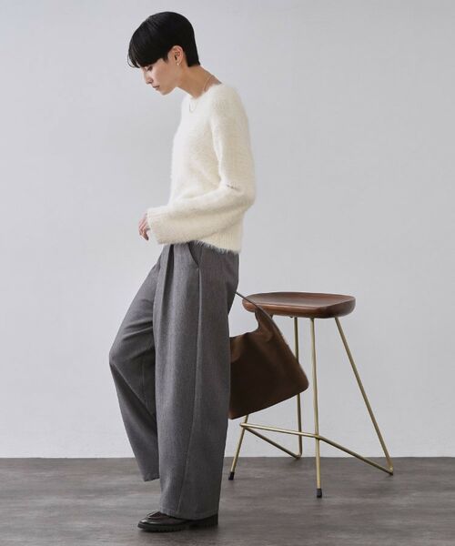 OPAQUE.CLIP / オペーク ドット クリップ ニット・セーター | ラメシャギーニット【洗濯機OK】 | 詳細3