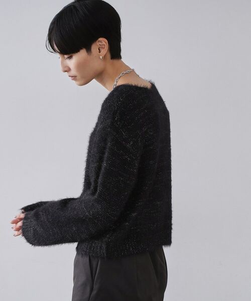 OPAQUE.CLIP / オペーク ドット クリップ ニット・セーター | ラメシャギーニット【洗濯機OK】 | 詳細5