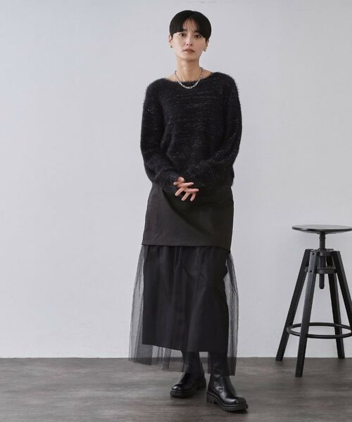 OPAQUE.CLIP / オペーク ドット クリップ ニット・セーター | ラメシャギーニット【洗濯機OK】 | 詳細6
