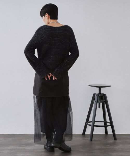 OPAQUE.CLIP / オペーク ドット クリップ ニット・セーター | ラメシャギーニット【洗濯機OK】 | 詳細7
