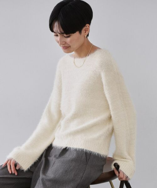 OPAQUE. CLIP/オペーク ドット クリップ ラメシャギーニット【洗濯機OK】 オフホワイト(603) 38(M) OPAQUE. CLIP/オペーク ドット クリップ ラメシャギーニット【洗濯機OK】 オフホワイト(603) 38(M)