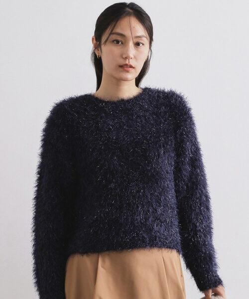 OPAQUE. CLIP/オペーク ドット クリップ シャギーラメニット【洗濯機OK】 ネイビー(094) 00(00) OPAQUE. CLIP/オペーク ドット クリップ シャギーラメニット【洗濯機OK】 ネイビー(094) 00(00)