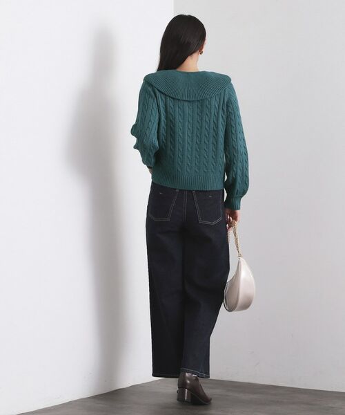 OPAQUE.CLIP / オペーク ドット クリップ ニット・セーター | ビック襟ケーブルニット【洗濯機OK／抗ピル】 | 詳細11
