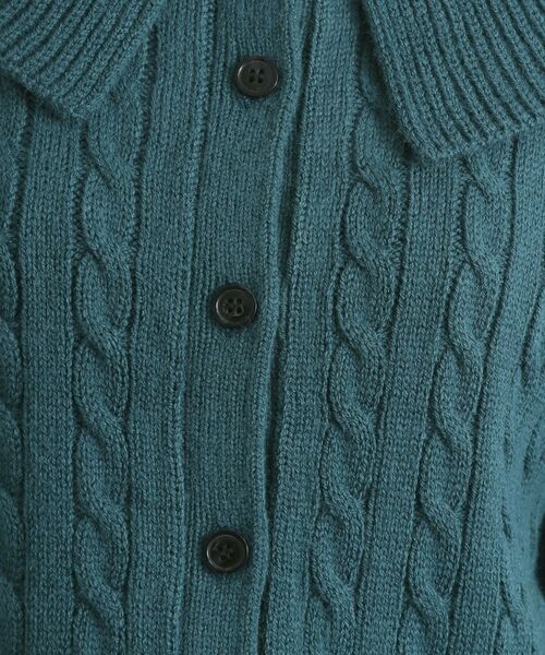 OPAQUE.CLIP / オペーク ドット クリップ ニット・セーター | ビック襟ケーブルニット【洗濯機OK／抗ピル】 | 詳細12