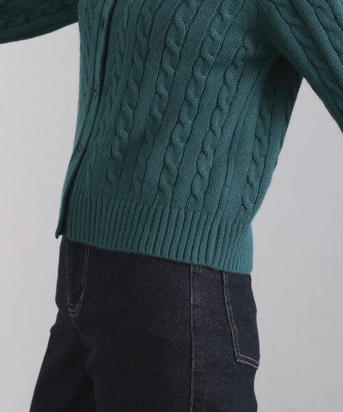 OPAQUE.CLIP / オペーク ドット クリップ ニット・セーター | ビック襟ケーブルニット【洗濯機OK／抗ピル】 | 詳細18