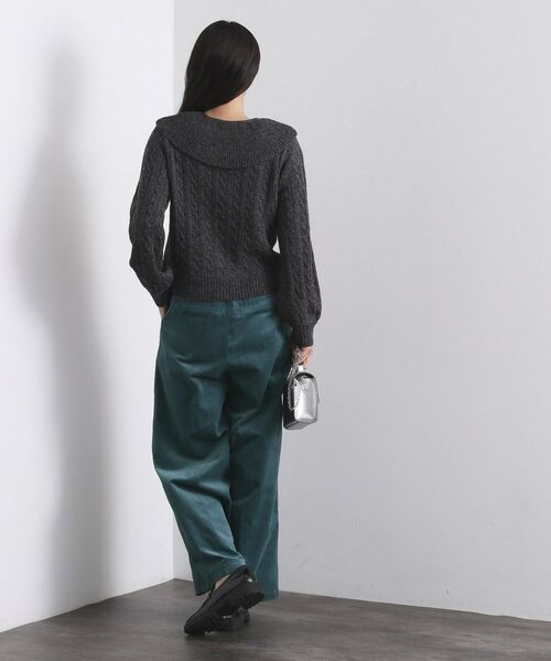 OPAQUE.CLIP / オペーク ドット クリップ ニット・セーター | ビック襟ケーブルニット【洗濯機OK／抗ピル】 | 詳細7