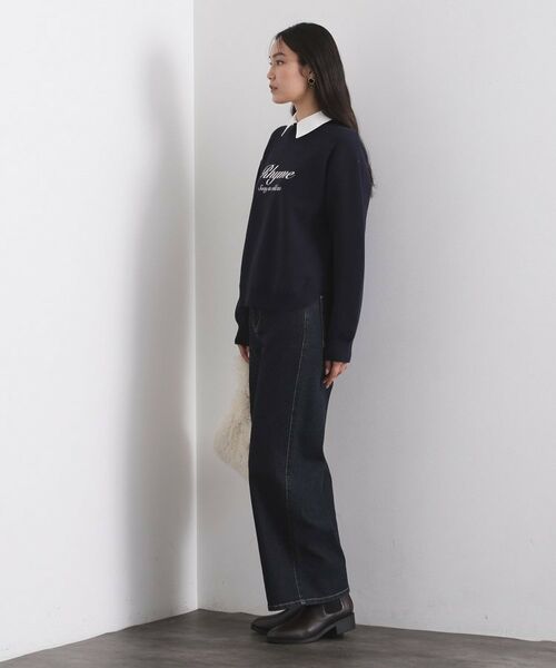 OPAQUE.CLIP / オペーク ドット クリップ ニット・セーター | 襟付きロゴジャカードニット【洗濯機OK】 | 詳細11