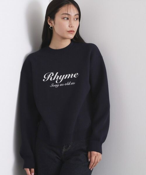 OPAQUE.CLIP / オペーク ドット クリップ ニット・セーター | 襟付きロゴジャカードニット【洗濯機OK】 | 詳細12