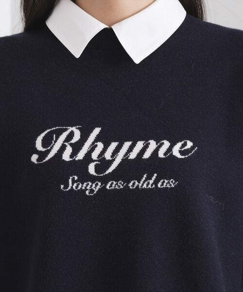 OPAQUE.CLIP / オペーク ドット クリップ ニット・セーター | 襟付きロゴジャカードニット【洗濯機OK】 | 詳細14