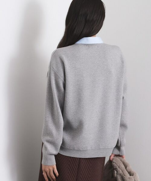 OPAQUE.CLIP / オペーク ドット クリップ ニット・セーター | 襟付きロゴジャカードニット【洗濯機OK】 | 詳細16