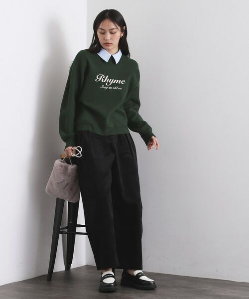 OPAQUE.CLIP / オペーク ドット クリップ ニット・セーター | 襟付きロゴジャカードニット【洗濯機OK】 | 詳細2