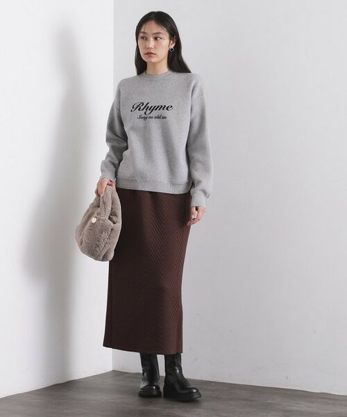 OPAQUE.CLIP / オペーク ドット クリップ ニット・セーター | 襟付きロゴジャカードニット【洗濯機OK】 | 詳細20